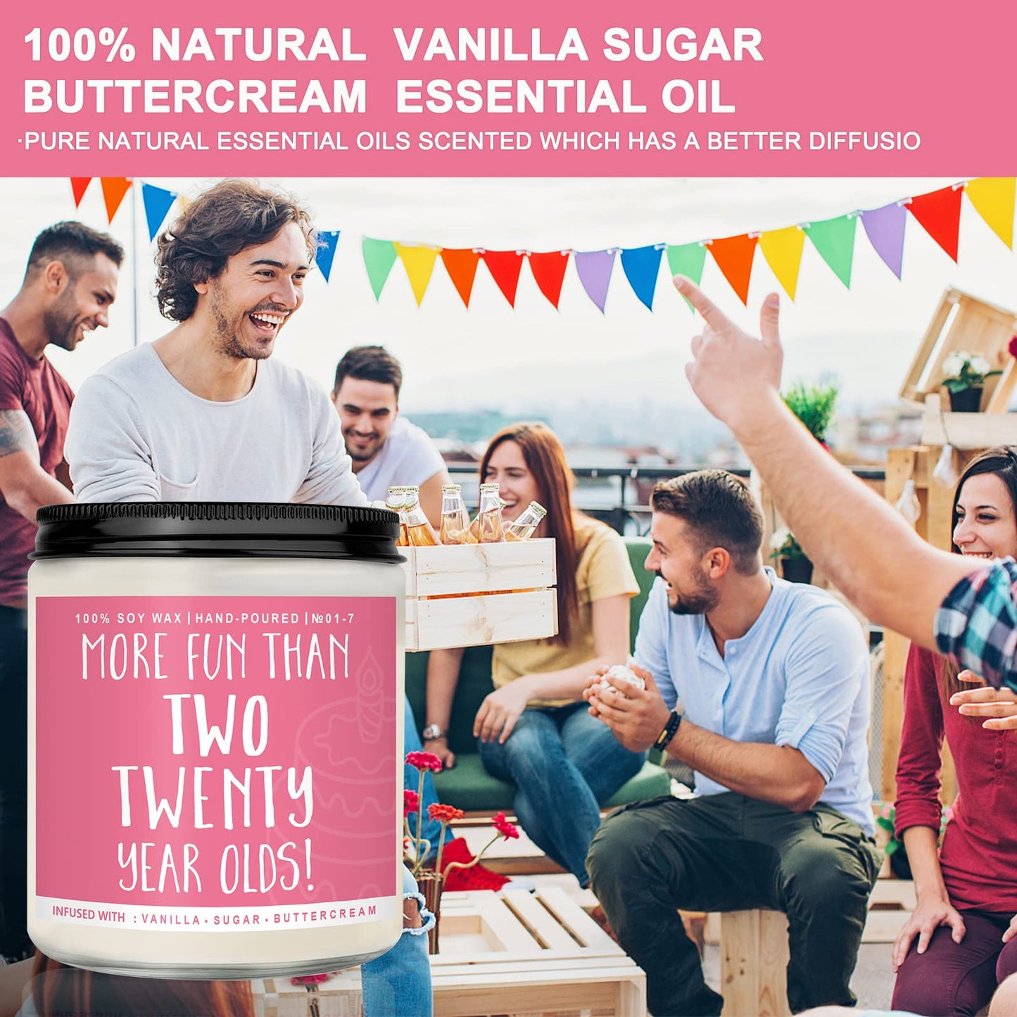 Scented Candles Set | Men Candle Set, Scented Candles for Home, Gifts for Men Aromatherapy Gift Set - 4 Pack Manly Gifts for Dad Fathers Day, Soy Candle of Leather/Smoke & Vanilla/Oak/Lavender