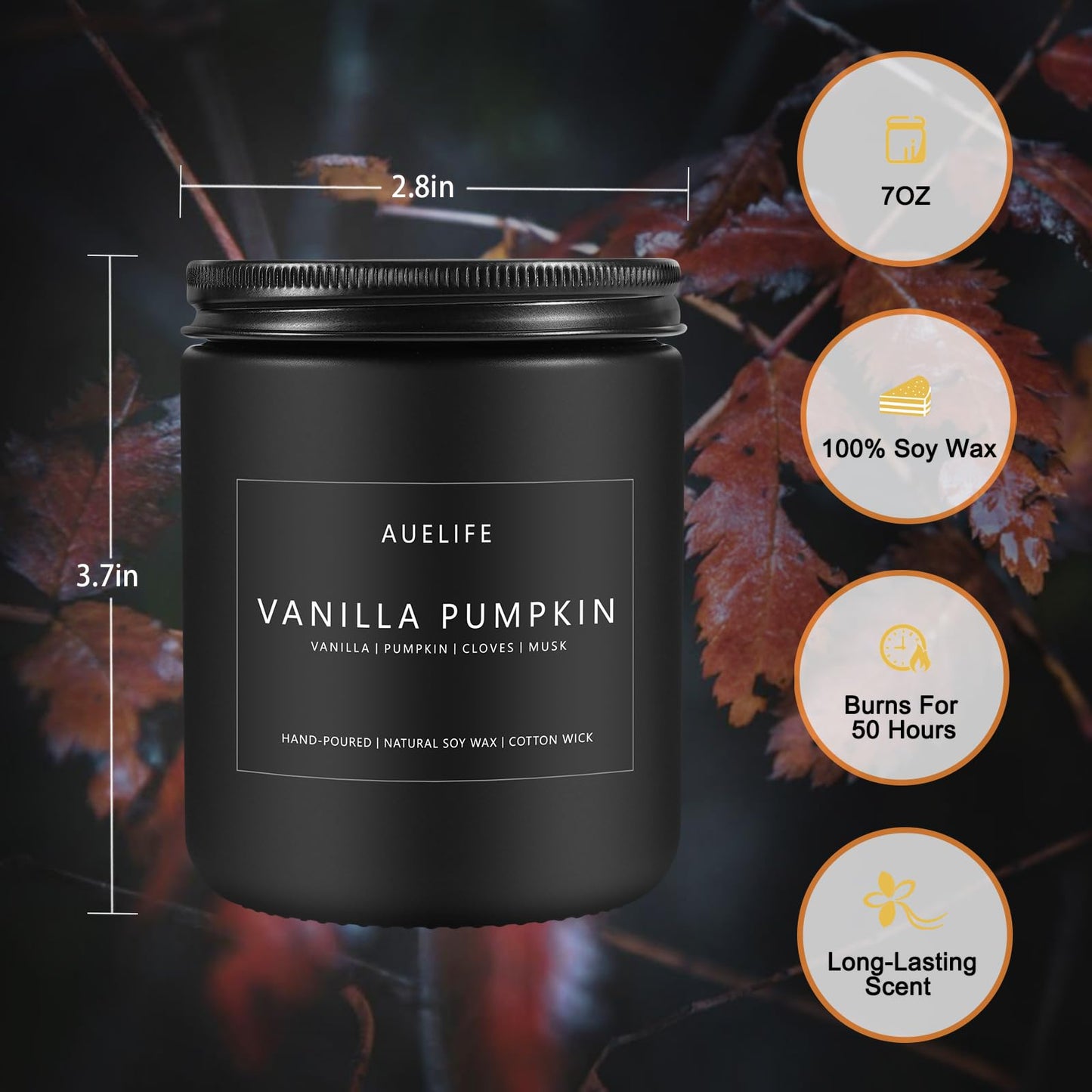 Scented Candles Set | Men Candle Set, Scented Candles for Home, Gifts for Men Aromatherapy Gift Set - 4 Pack Manly Gifts for Dad Fathers Day, Soy Candle of Leather/Smoke & Vanilla/Oak/Lavender