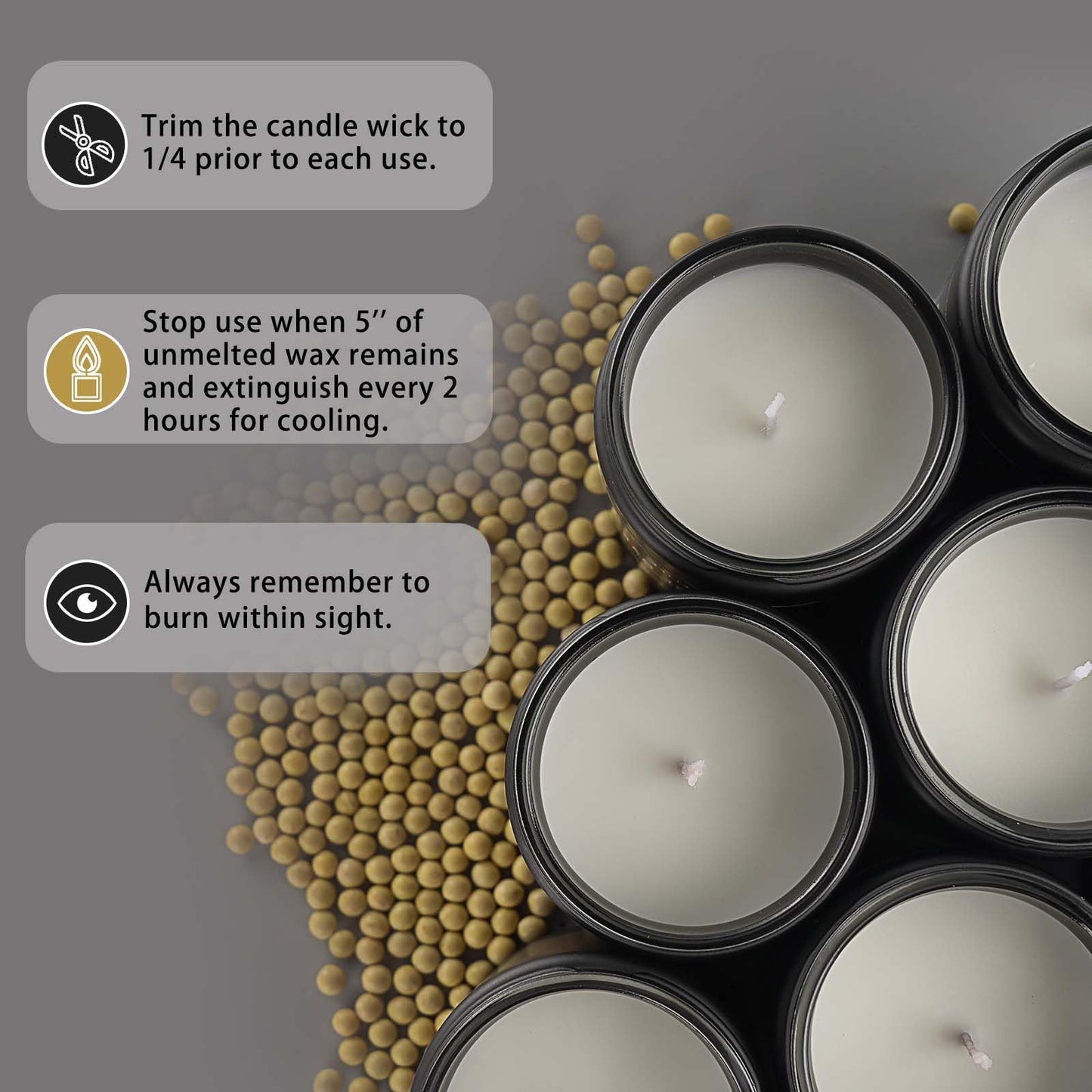 Scented Candles Set | Men Candle Set, Scented Candles for Home, Gifts for Men Aromatherapy Gift Set - 4 Pack Manly Gifts for Dad Fathers Day, Soy Candle of Leather/Smoke & Vanilla/Oak/Lavender