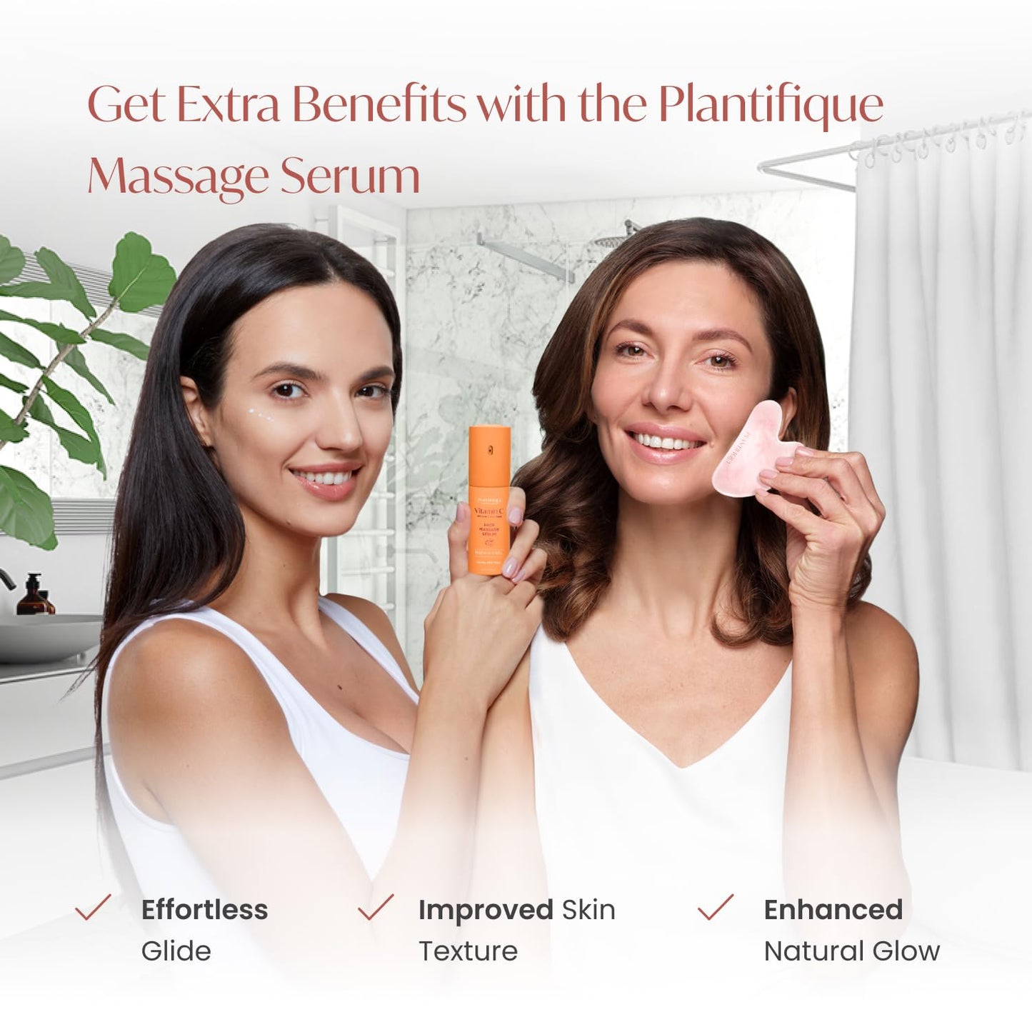 PLANTIFIQUE Gua Sha Facial Tools | Gifts | Massage Tool | Jawline Sculptor | Face Sculpting Tool for Your Skin Care Routine | Jade Guasha