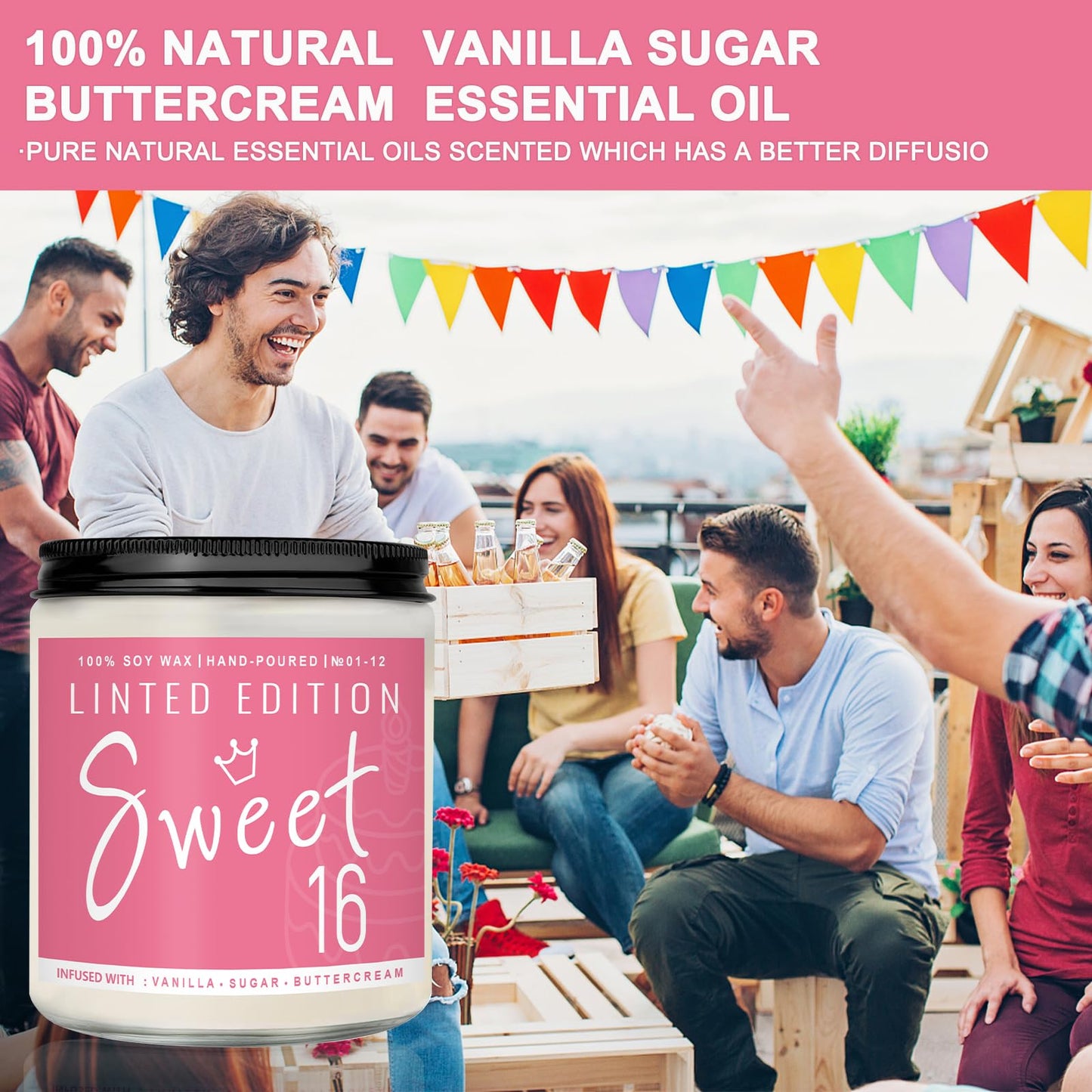 Scented Candles Set | Men Candle Set, Scented Candles for Home, Gifts for Men Aromatherapy Gift Set - 4 Pack Manly Gifts for Dad Fathers Day, Soy Candle of Leather/Smoke & Vanilla/Oak/Lavender