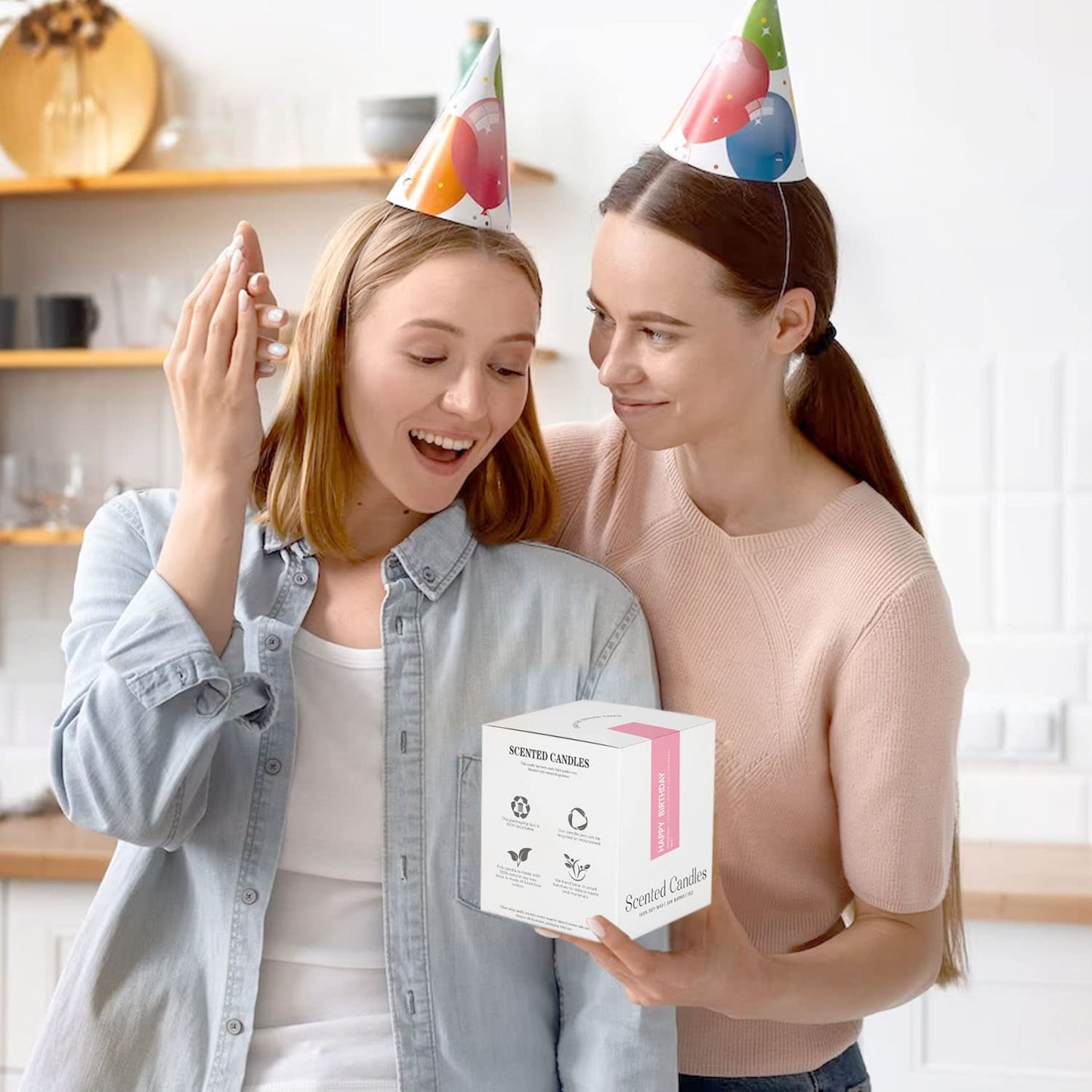 Scented Candles Set | Men Candle Set, Scented Candles for Home, Gifts for Men Aromatherapy Gift Set - 4 Pack Manly Gifts for Dad Fathers Day, Soy Candle of Leather/Smoke & Vanilla/Oak/Lavender