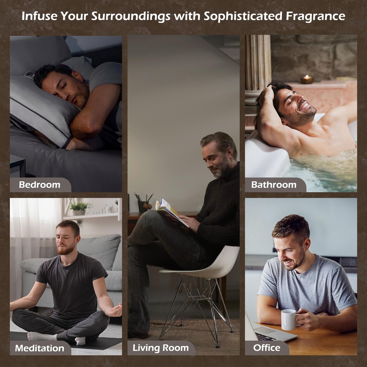 Scented Candles Set | Men Candle Set, Scented Candles for Home, Gifts for Men Aromatherapy Gift Set - 4 Pack Manly Gifts for Dad Fathers Day, Soy Candle of Leather/Smoke & Vanilla/Oak/Lavender