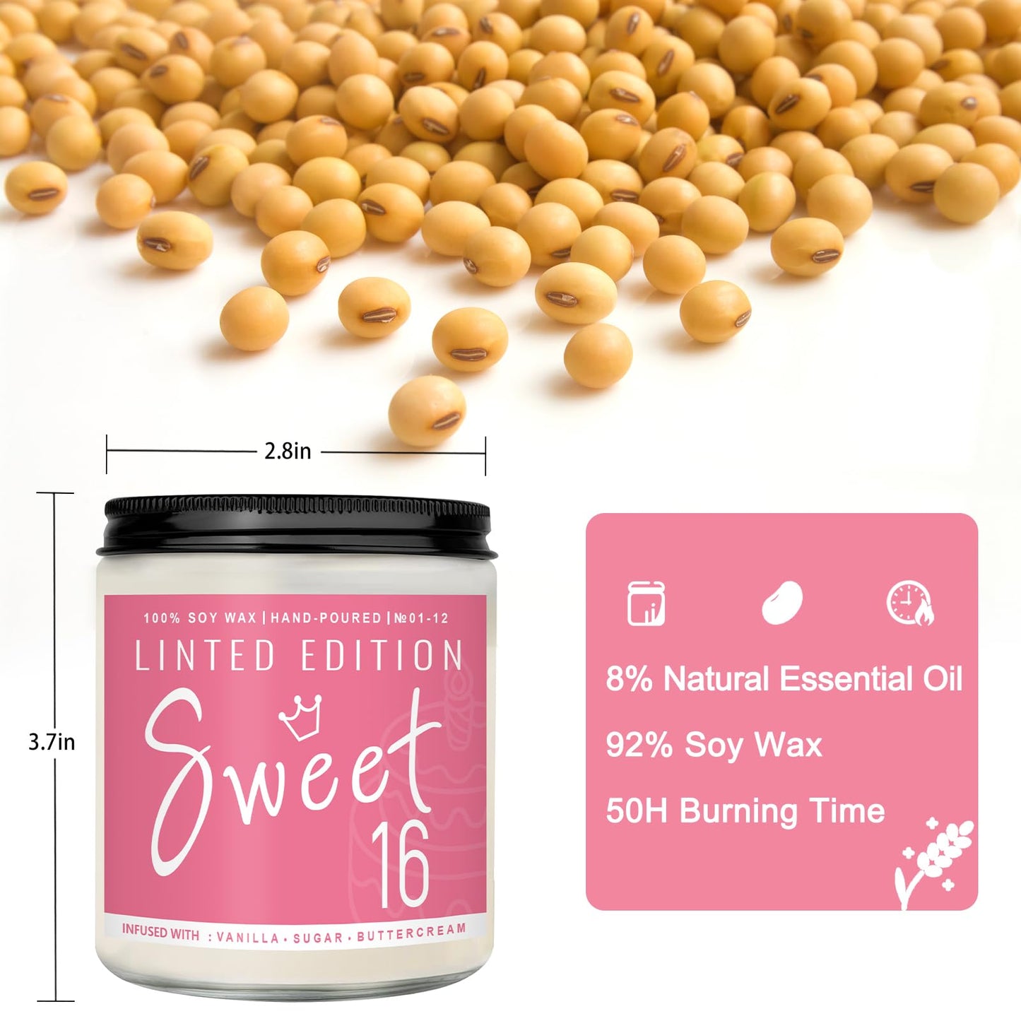 Scented Candles Set | Men Candle Set, Scented Candles for Home, Gifts for Men Aromatherapy Gift Set - 4 Pack Manly Gifts for Dad Fathers Day, Soy Candle of Leather/Smoke & Vanilla/Oak/Lavender