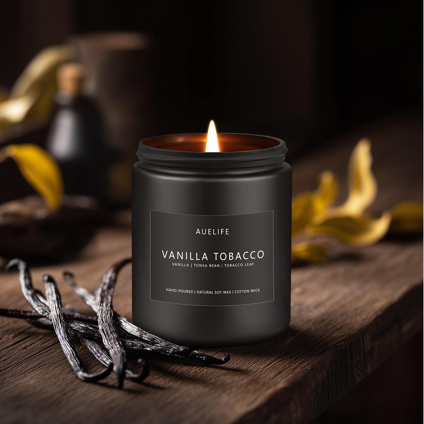 Scented Candles Set | Men Candle Set, Scented Candles for Home, Gifts for Men Aromatherapy Gift Set - 4 Pack Manly Gifts for Dad Fathers Day, Soy Candle of Leather/Smoke & Vanilla/Oak/Lavender