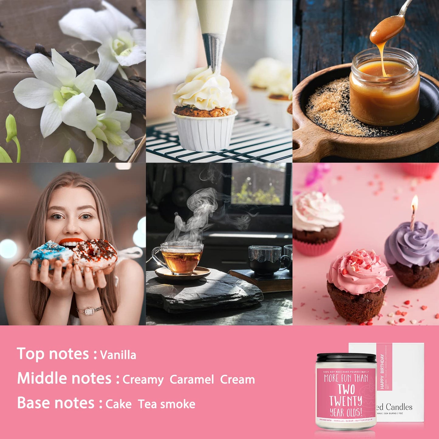 Scented Candles Set | Men Candle Set, Scented Candles for Home, Gifts for Men Aromatherapy Gift Set - 4 Pack Manly Gifts for Dad Fathers Day, Soy Candle of Leather/Smoke & Vanilla/Oak/Lavender