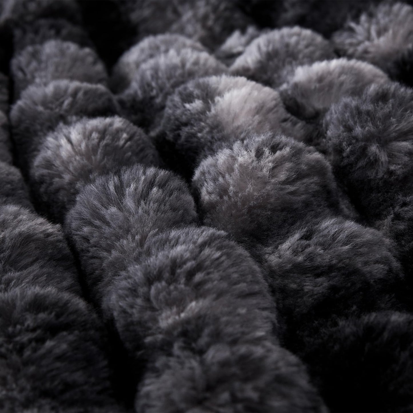 COOVA Faux Fur Throw Blanket for Couch, Cozy Soft and Fuzzy Plush Rabbit Fur Bubble Blanket for Sofa Bedroom Living Room, 50x60 Inches Tie Dye Brown