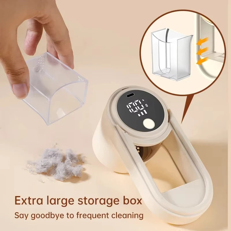 Lint Remover for Clothing Portable Electric Fuzz Pellet Remover LED Display Rechargeable for Clothes Fabric Shaver Fluff Remover