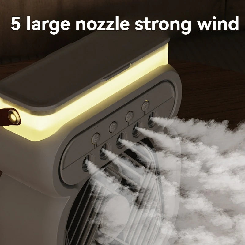 Hot 3 In 1 Fan AIr Conditioner Household Small Air Cooler LED Night Light Portable Humidifier Air Adjustment Fan Office Home Fan