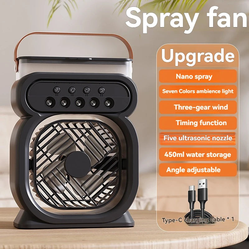 Hot 3 In 1 Fan AIr Conditioner Household Small Air Cooler LED Night Light Portable Humidifier Air Adjustment Fan Office Home Fan